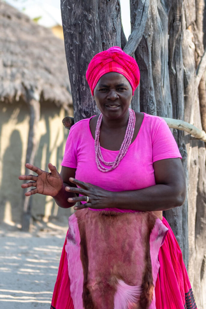 Portrait Frau im Nakambale Museum Namibia