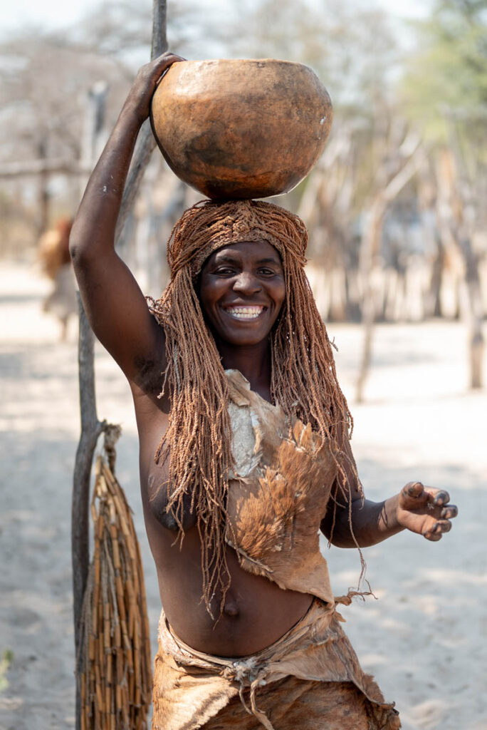 Portrait einer Frau Living Village Namibia