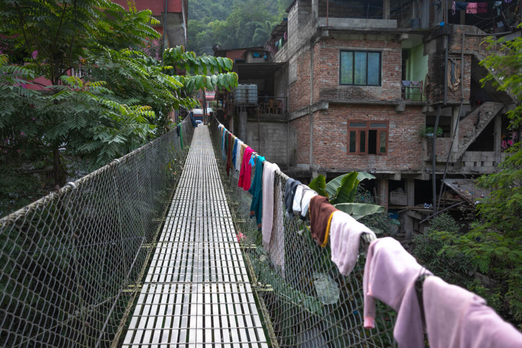 Hängebrücke bei Pokara Nepal