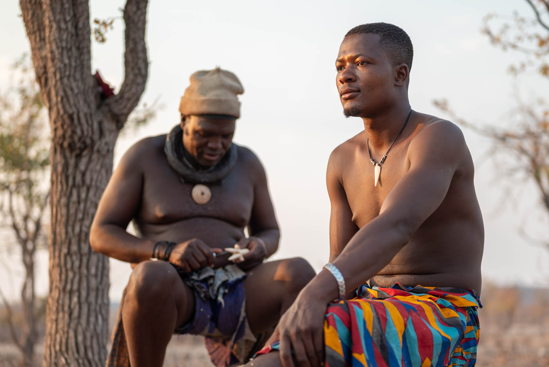 Dorf Vorsteher Himba Besucherdorf Outjo Namibia