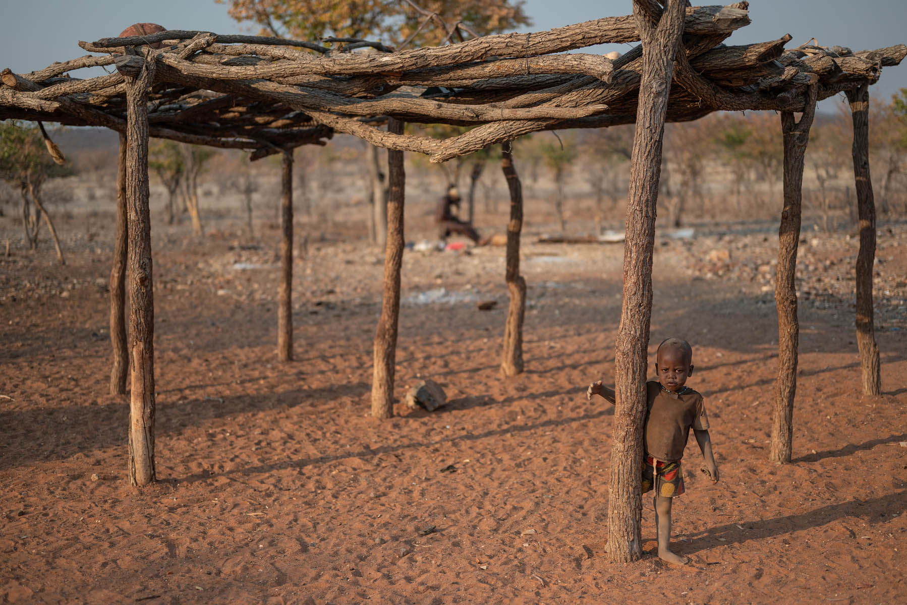Portrait Kind Himba Besucherdorf Outjo Namibia