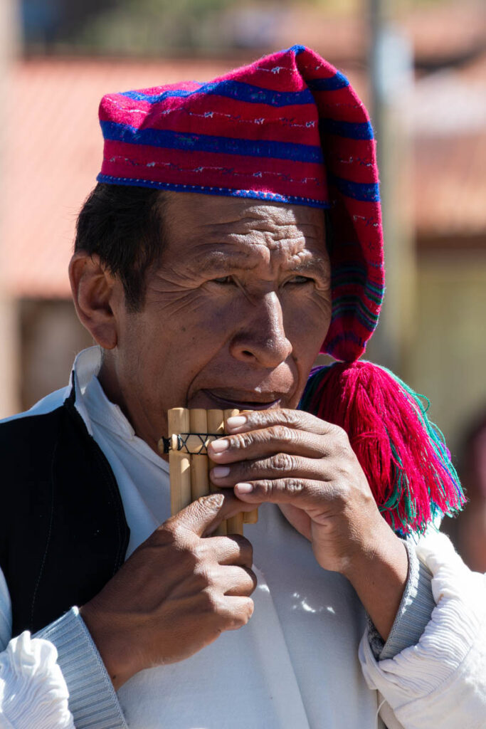 Panflöten Spieler Peru