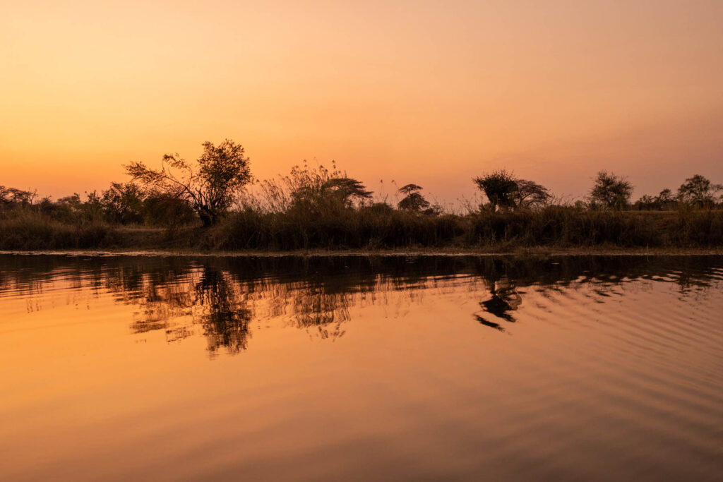 Sonnenuntergang Okavango