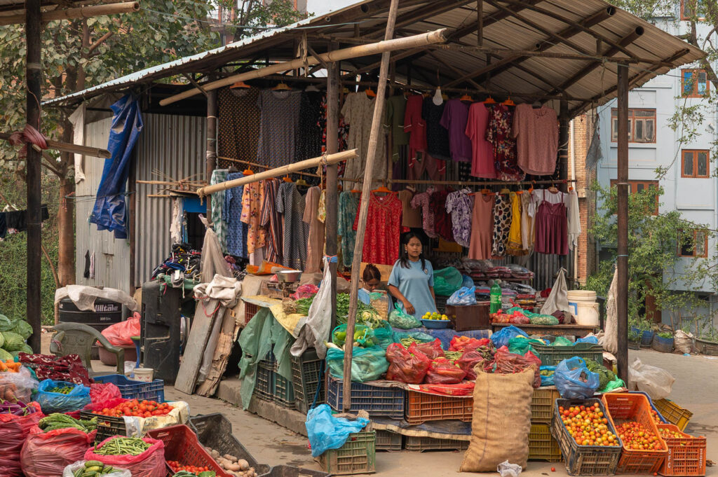 Verkaufsstand Panauti Nepal