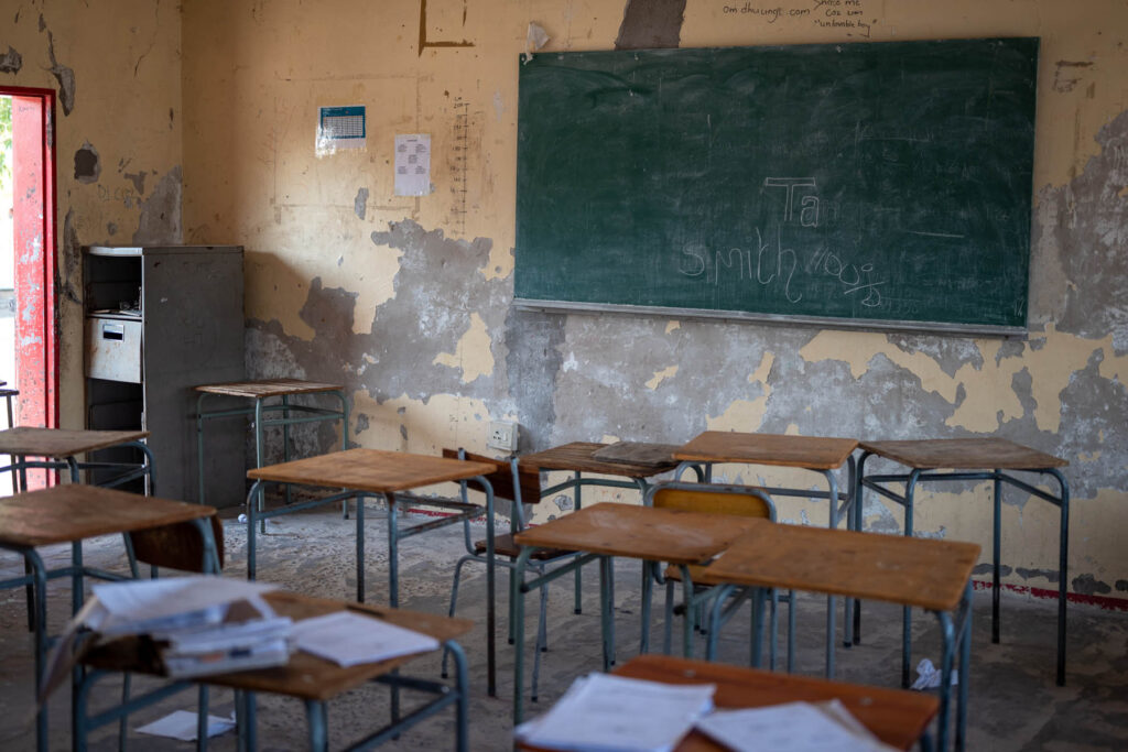 Klassenzimmer einer Schule Nakambale Namibia