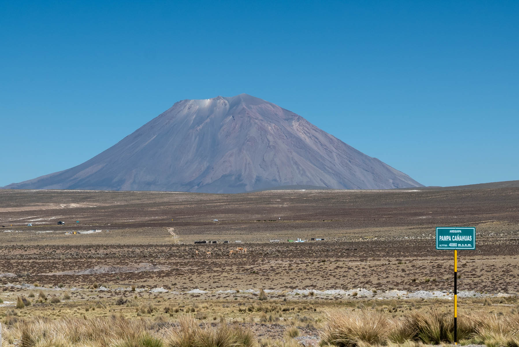 Vulkan El Misti Blick von Pampa Canahuas Peru
